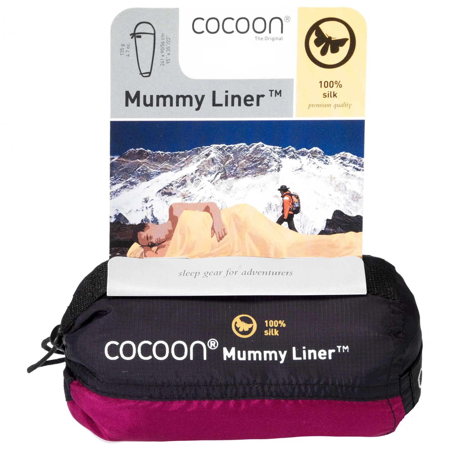 Cocoon MummyLiner Silk Economy Line - Drap De Sac De Couchage 4 Cocoon MummyLiner Silk Economy Line - Drap De Sac De Couchage – Image 2