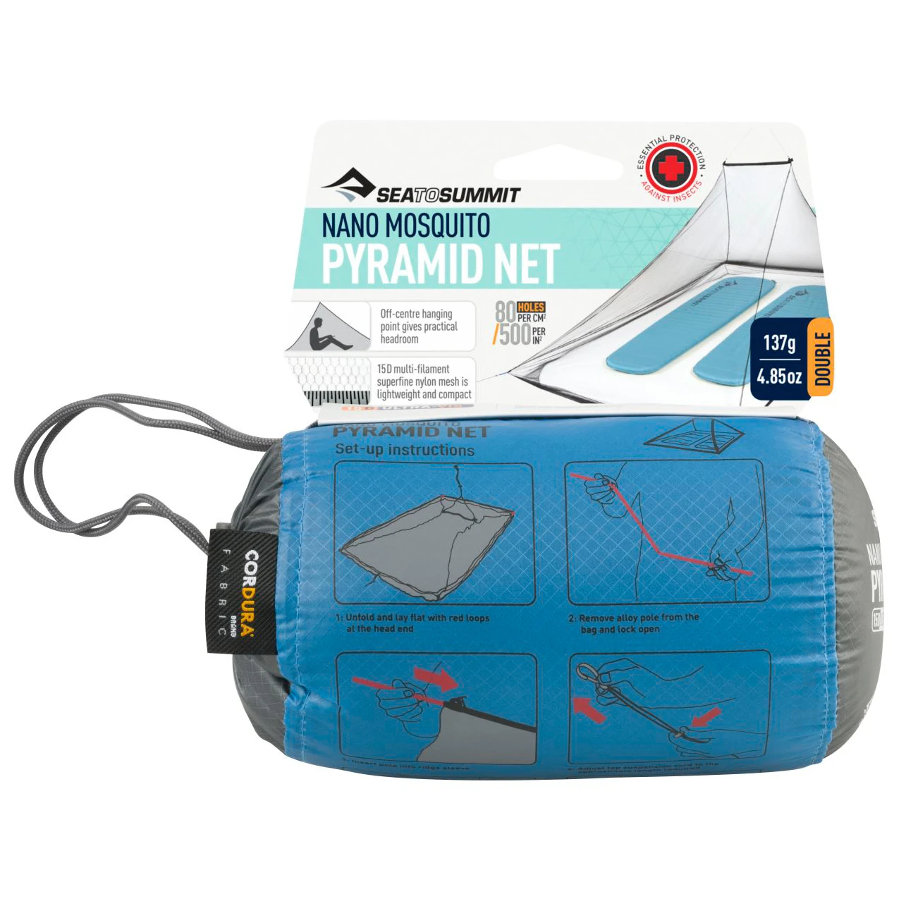 Sea To Summit Nano Mosquito Pyramid Net - Moustiquaire 5 Sea To Summit Nano Mosquito Pyramid Net - Moustiquaire – Image 3