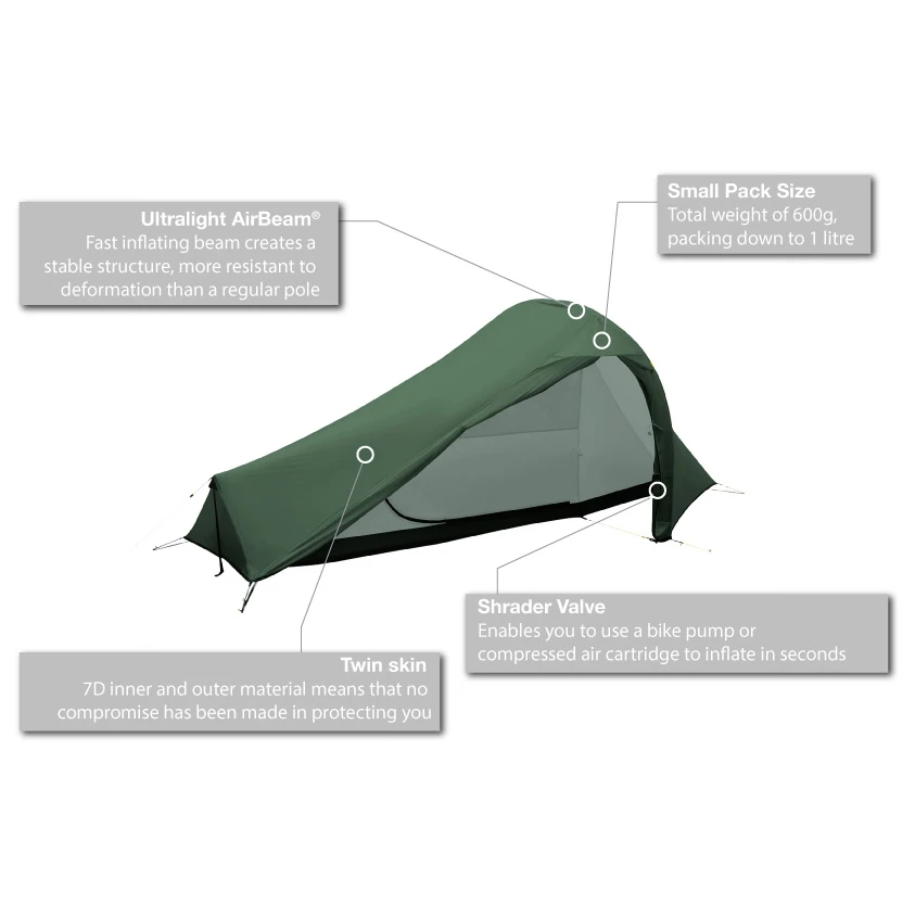 Vango F10 Hydrogen Air - Tente 1 Place 5 Vango F10 Hydrogen Air - Tente 1 Place – Image 3