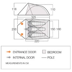 Vango Helvellyn 300 - Tente 3 Places -Équip’Camp Magasin vango helvellyn 300 tente 3 places detail 2