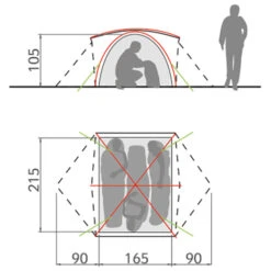 VAUDE Campo 3P - Tente 3 Places -Équip’Camp Magasin vaude campo 3p tente 3 places detail 4