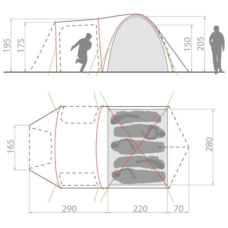 VAUDE Campo Casa XT 5P - Tente 5-6 Places 6 VAUDE Campo Casa XT 5P - Tente 5-6 Places – Image 4